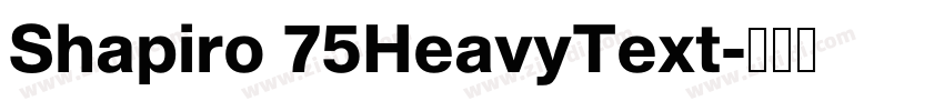 Shapiro 75HeavyText字体转换 Shapiro 75HeavyText字体转换